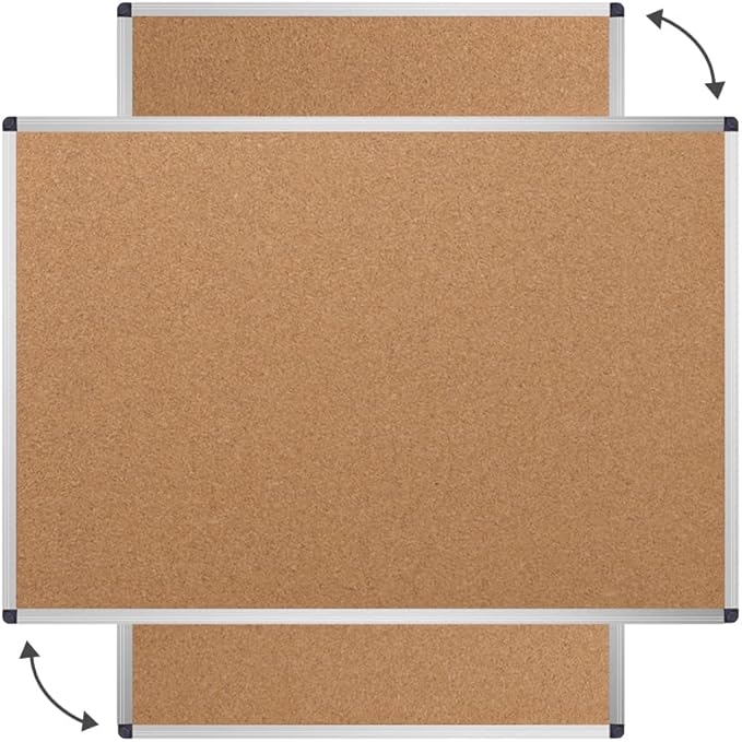 VIZ-PRO Cork Notice Board, 18 X 12 Inches, Cork Bulletin Board - Image 3