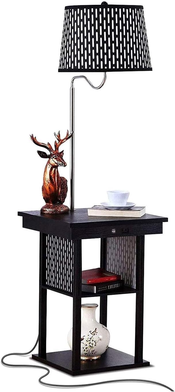 Brightech Madison Side Table with Lamp Combo with LED Bulb, Desk Lamp with US...