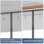 3x6ft overhead garage storage rack 450lbs capacity, 26"-40", front angle view