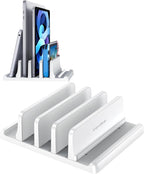 Vaydeer 3-Slot Vertical Laptop Stand Made of Premium ABS Plastics 5 in 1 Design by Vaydeer