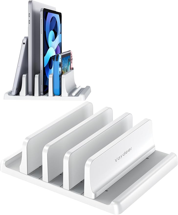 Vaydeer 3-Slot Vertical Laptop Stand Made of Premium ABS Plastics 5 in 1 Design by Vaydeer
