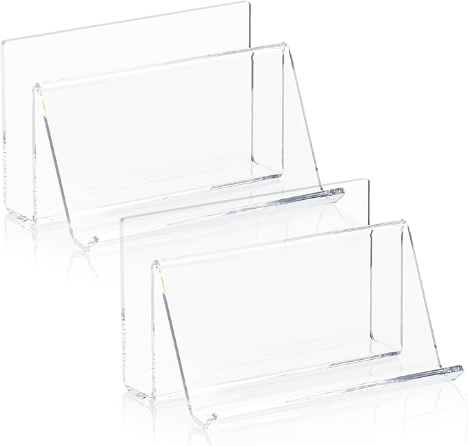 2 Pack 3x5 Index Card Display Holder Acrylic Cards Holder Stand Acrylic - Image 2