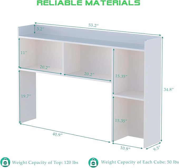 OSCHF Wooden Desktop Hutch Bookshelf - Image 3