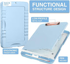 Sooez Clipboards with Storage, High Capacity Clip Boards 8.5x11 with Pen Holder - Image 2
