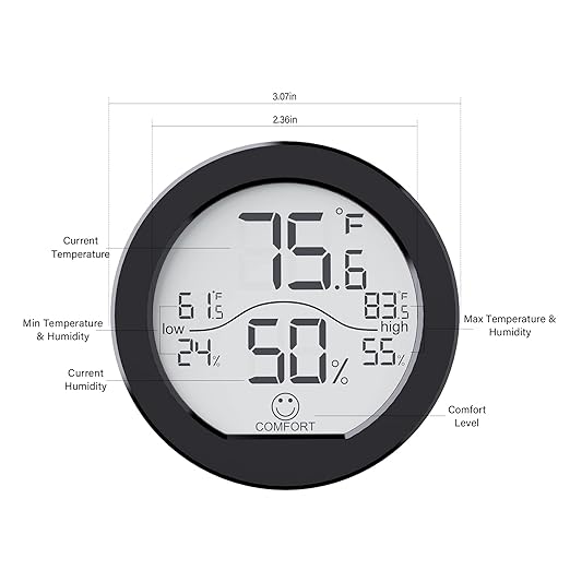 SECRUI Hygrometer Thermometer for Room Temperature Humidity Meter Indoor - Image 5