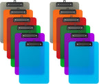 Zoenley A4 Plastic Clipboard Set of 12, Colorful 12.5 x 9 Letter Size by Unknown