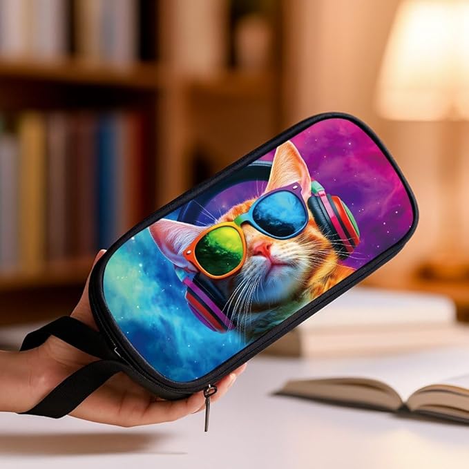 HiGaits Pencil Case for Boys, Durable Pen Box Cat - Image 6
