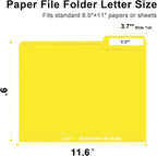File Folder, RAZCC 100 Pack 1/3 Cut Tab File Folders Letter Size, Folders - Image 2