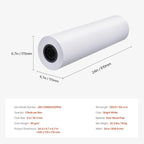 VEVOR Wide Format Paper, 24 in x 500 ft Plotter Paper, 2 Rolls CAD Bond Rolls - Image 8