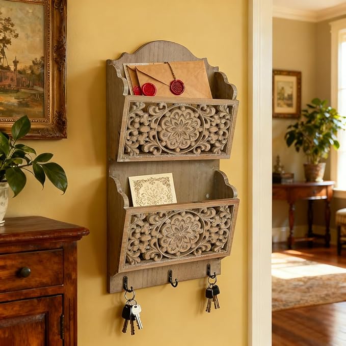 Chadechimo Rustic Key and Mail Holder - Image 3
