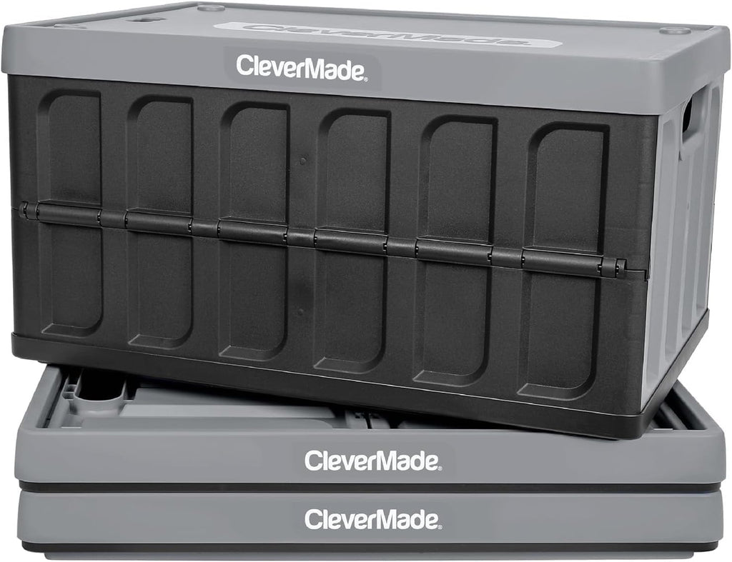 clevermade collapsible storage bins with lids, 46l 3, main product view