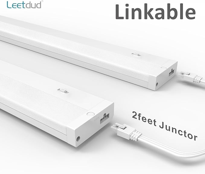 Leetdud LED Under Cabinet Lighting Hardwired or Plug in, 12 Inch 6W, Dimmable 5 - Image 4