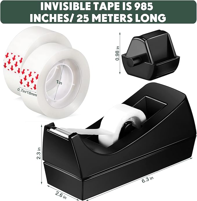 Yahenda 6 Pack Desktop Tape Dispenser Non Skid Base - Image 2