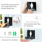 Faittoo Restroom Sign, Bathroom Signs, 6 x 6 Inches Acrylic Sign, - Image 5