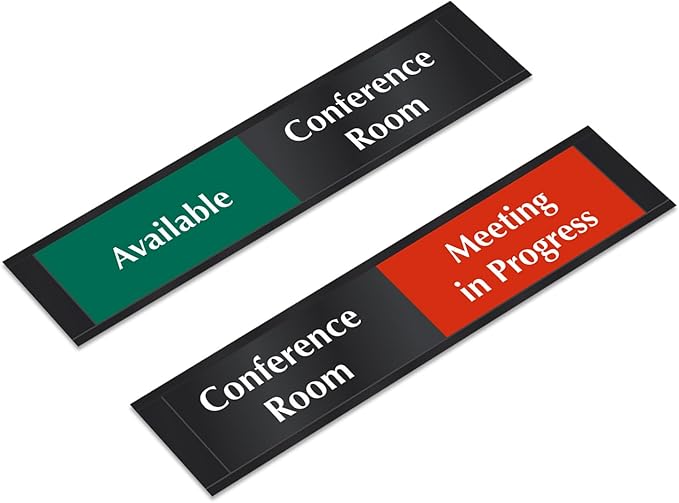 SmartSign Conference Room Door Sign Meeting In Progress/Available Door Slider - Image 2