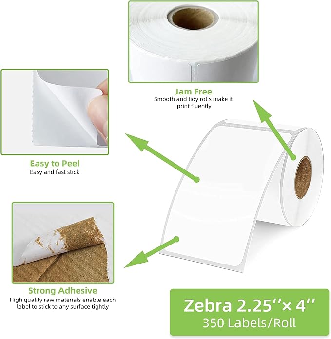Compatible 2-1/4" x 4" Direct Thermal Labels Replacement - Image 4