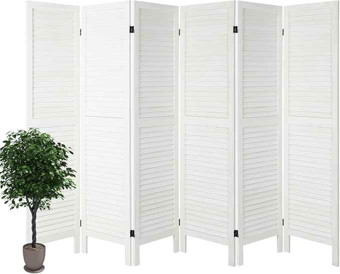 6 Panel Room Dividers and Folding Privacy Screens, Divider by ZFFURN