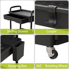 Sorgion 3 Tier Rolling Cart Organizer, Laundry Room Bathroom Organizers and - Image 4