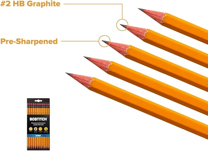 Bostitch Office Premium #2 Pencils, American Cedar Wood, Pre-Sharpened - Image 4
