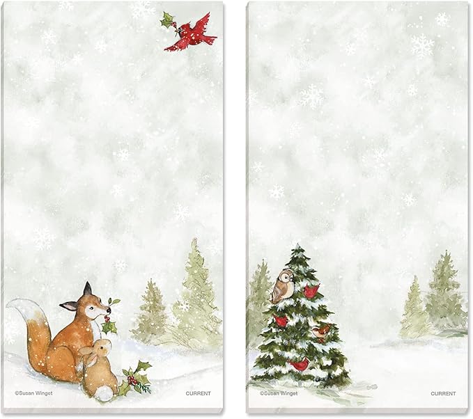 Current Peaceful Forest Holiday Magnetic Notepad Set – Set of 12 Memo Pads - Image 4