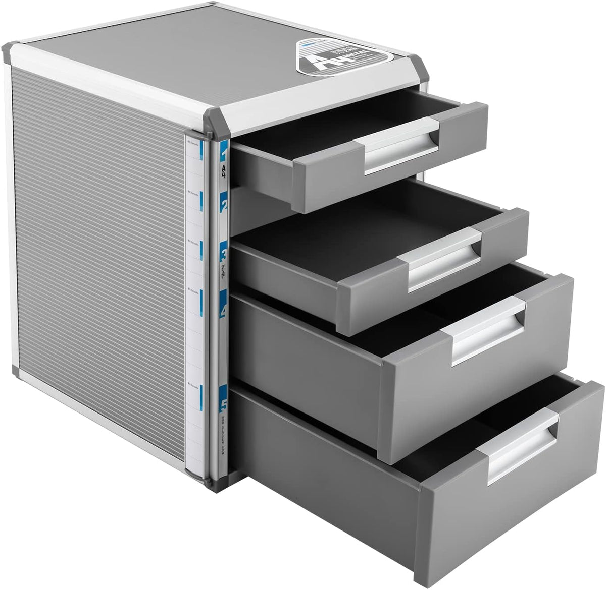5 Drawer File Sorters, Desktop Drawer Paper Organizer with Label and key
