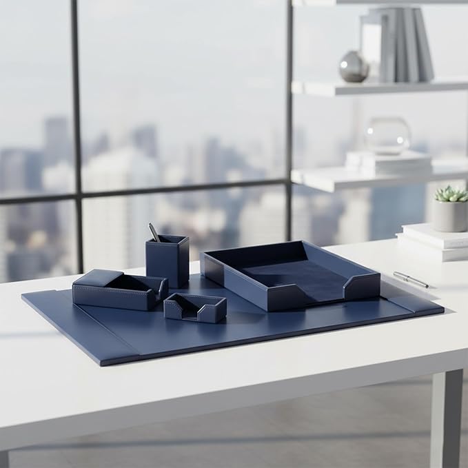 DACASSO Bonded Leather Desk Set - Image 5