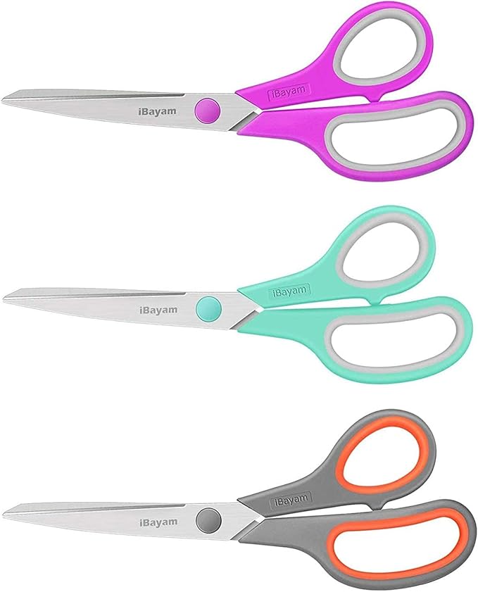 iBayam 8 '' Multipurpose Heavy Duty Scissors Bulk 24-Pack, 2.5mm Thickness - Image 8
