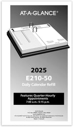 AT-A-GLANCE 2025 Desk Calendar Refill, Daily, 4-1/2" x 8", Large, Loose-Leaf (E2105025)