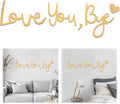 Wall Decor Large Gold Love You Bye Sign Hallway Entryway Door Wall Art Boho by BADAO