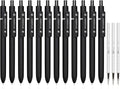 STAGEEK Black Gel Pens, Quick Dry Black Ink Pens by STAGEEK