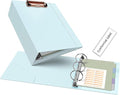Ospelelf Mini Binder 2 Inch Small 3 Ring Vintage Leather Clipboard 5.5" x 8.5" by OspelelfOfficeSupplies