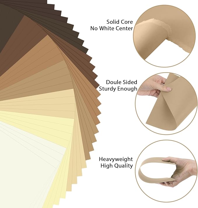 OcePor 80 Sheets Brown Cardstock Paper, Colored Printer Paper 8.5 x 11 - Image 3