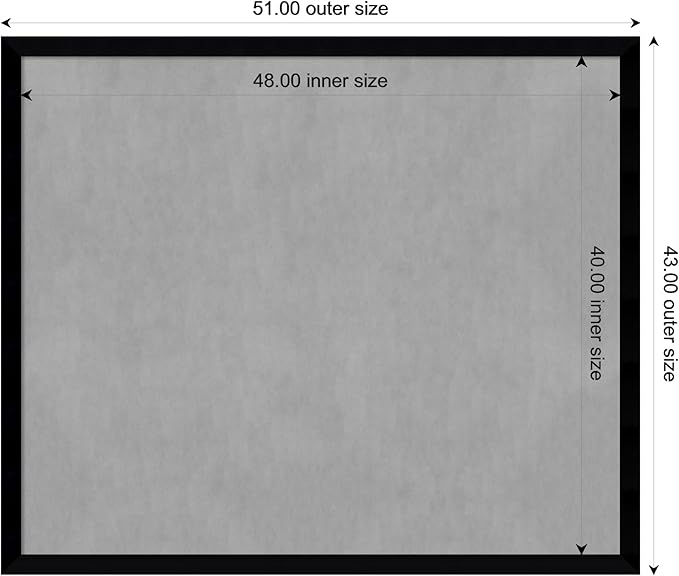 Amanti Art Black Framed Magnetic Board 43x51 Oversize Vision Board - Image 4