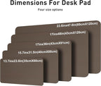 Aothia Leather Desk Pad Protector, Large Mouse Pad, Office Mat, Non-Slip PU - Image 4
