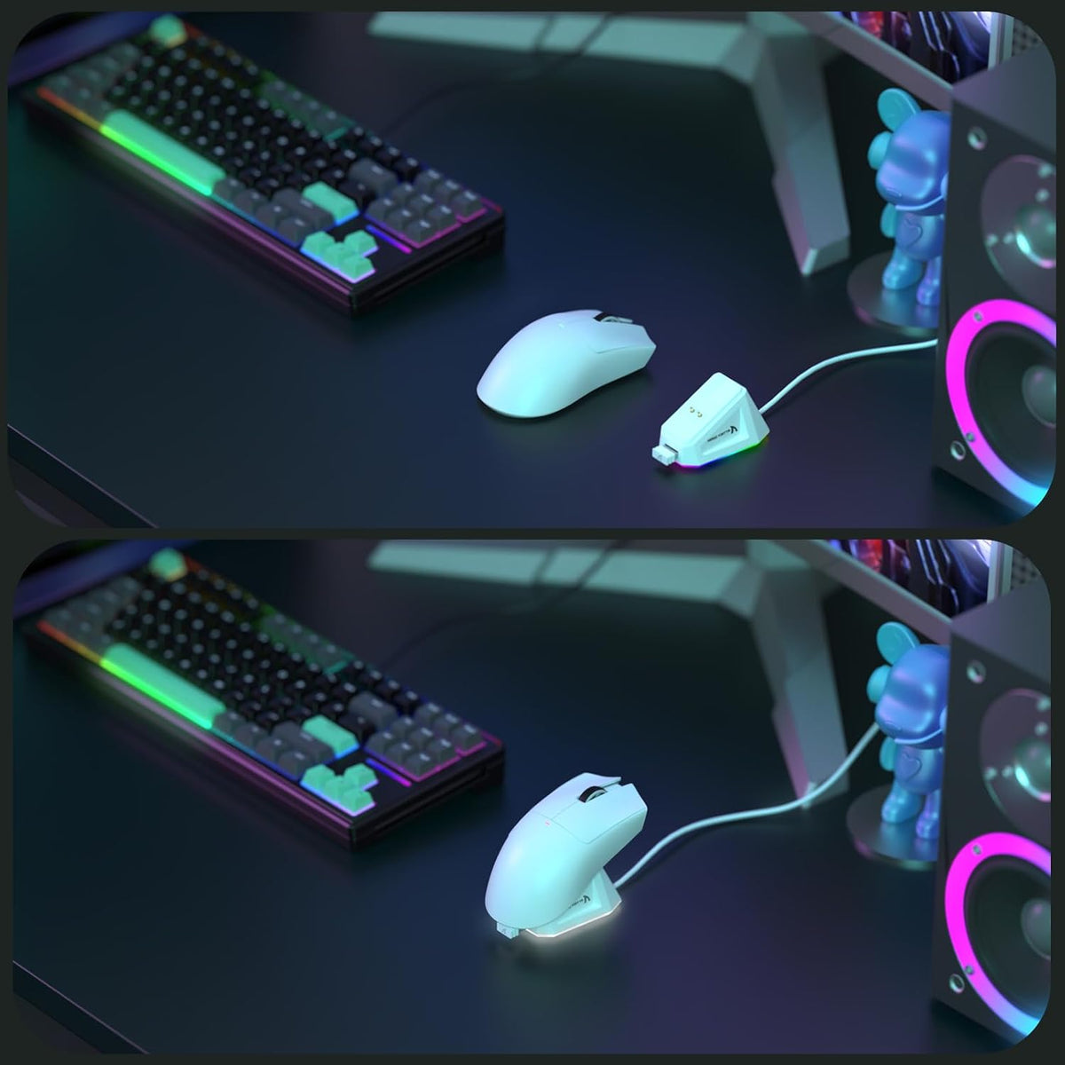 ATTACK SHARK X11 59g Lightweight Wireless Gaming Mouse,RGB Magnetic Charging ...