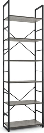 CAPHAUS 6 Tier Bookshelf, 24 Inch Width Free Standing Shelf, Bookcase Shelf - Image 8