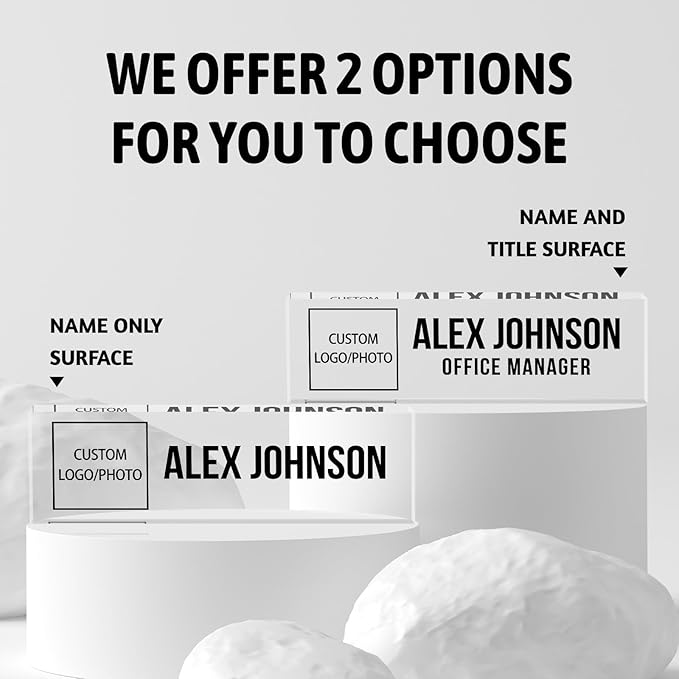 Personalized Name Plate for Desks, Custom Desk Name Plates, Acrylic Name Plate - Image 2