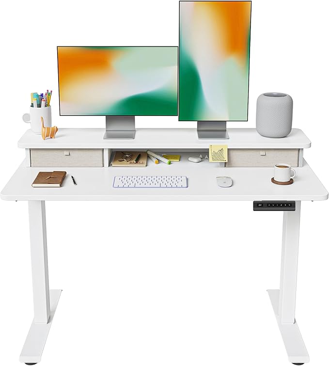 FEZIBO 48 x 24 Inch Height Adjustable Electric Standing Desk by FEZIBO