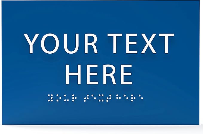 6" X4" Personalized Custom Sign- Tactile Graphics Grade 2 Braille Text | ADA by ADACentralSigns