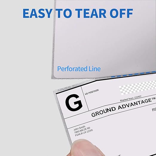 4"×6" Direct Thermal Shipping Label, Fanfold Thermal Label 4000 Packs Permanent - Image 4
