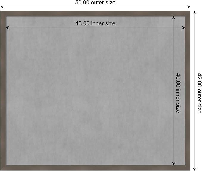Amanti Art Grey Framed Magnetic Board 42x50 Oversize Vision Board - Image 4