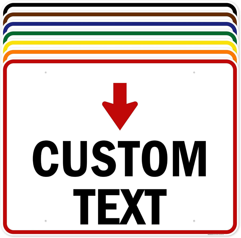 Custom Arrow, Custom Directional Sign, Down Arrow, 36x48 Inches, Rust Free