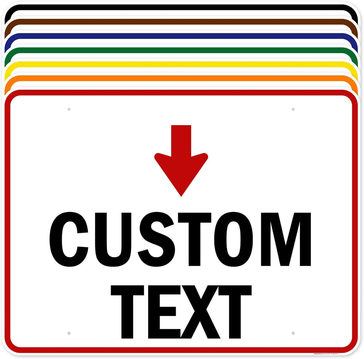 Custom Arrow, Custom Directional Sign, Down Arrow, 36x48 Inches, Rust Free