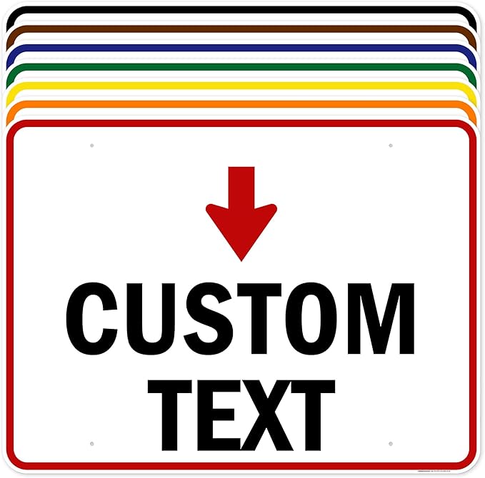 Custom Arrow, Custom Directional Sign, Down Arrow, 36x48 Inches, Rust Free by MySignCenter
