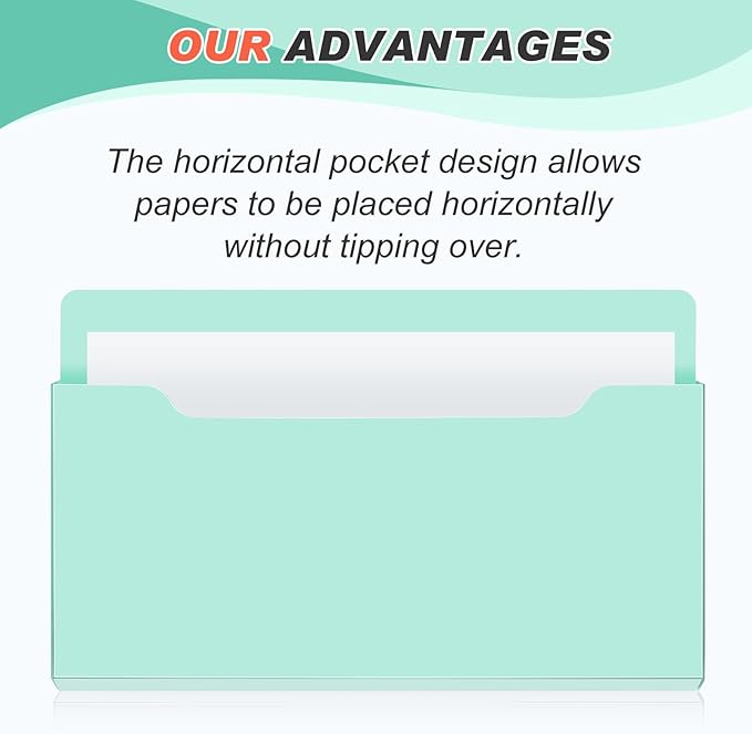 Feifeiya Magnetic Pocket File Holder Large File Folder Organizer Paper Mail - Image 3