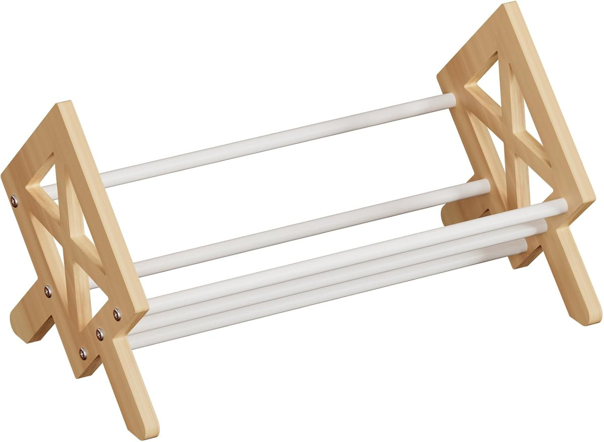 Desktop Bookshelf Organizer, Wood Office Tabletop Book Storage Rack, Tilting ...