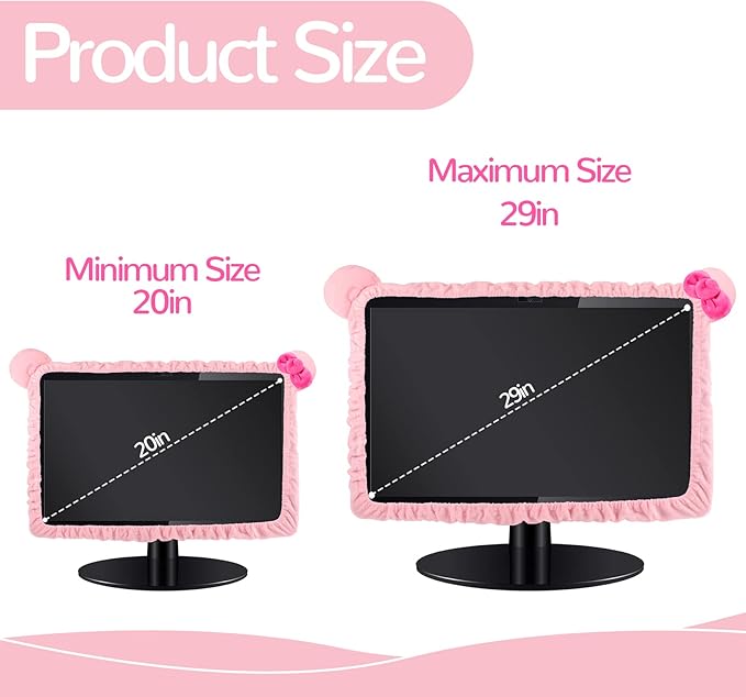 Remagr 2 Pcs 20''-29'' Kawaii Computer Monitor Cover - Image 2