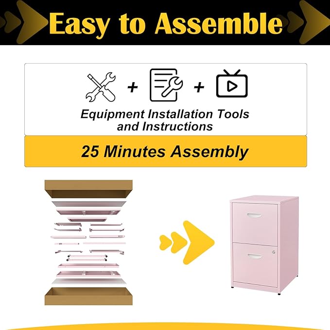 SteeLoong 2 Drawer File Cabinet - Image 6