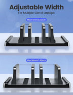 Vaydeer 3-Slot Vertical Laptop Stand Organizer, Laptop Storage Holder Made of - Image 7