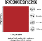 15 Sheets Red Cardstock 12"x12", 250gsm/90lb Heavyweight Cardstock Paper - Image 2